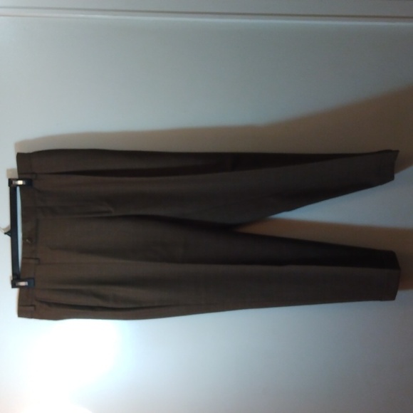 Nautica Brown Wool/Cashmere Glen Check Dress Pants 36 - 29.5 - Picture 10 of 15